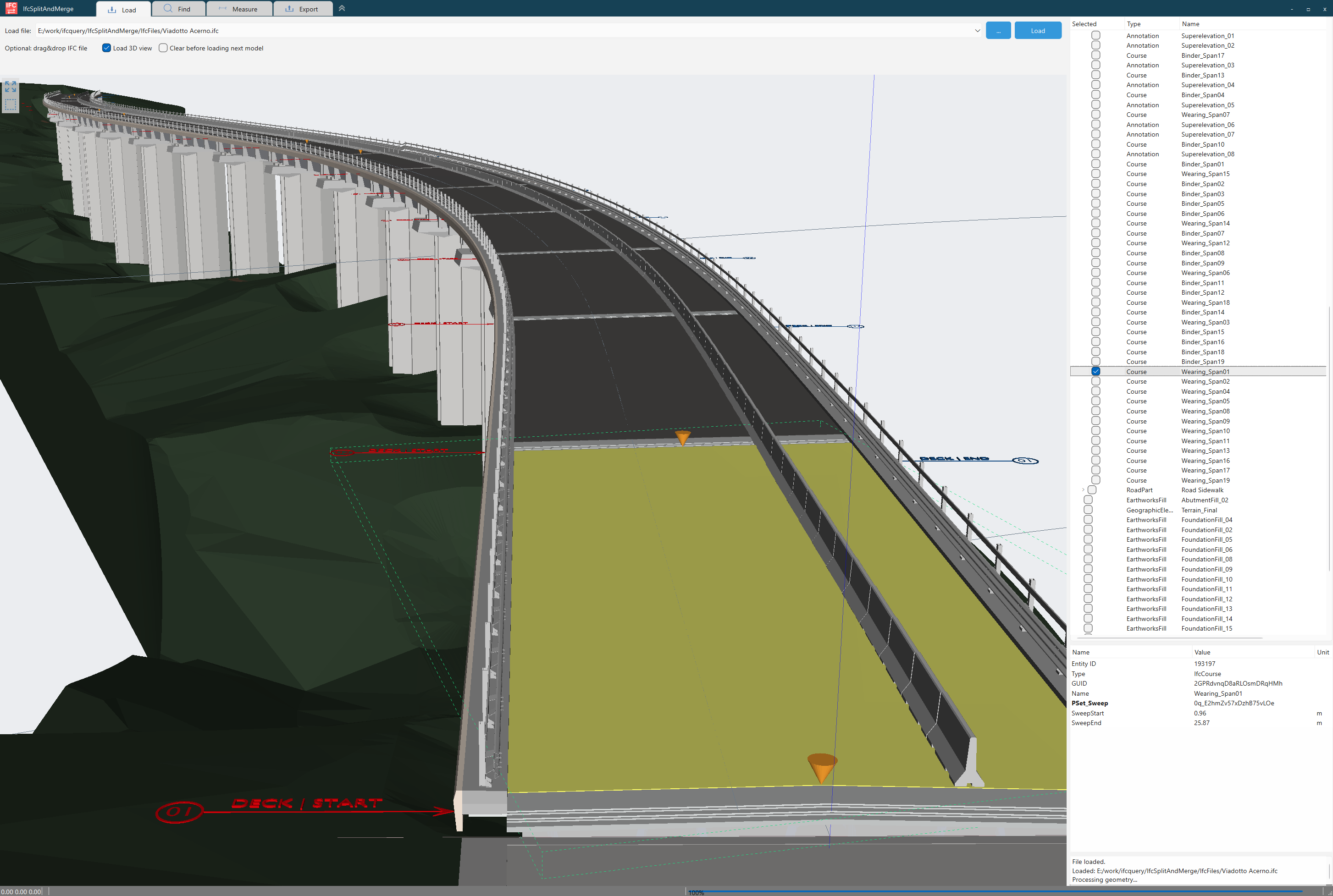 IfcSplitAndMerge application example